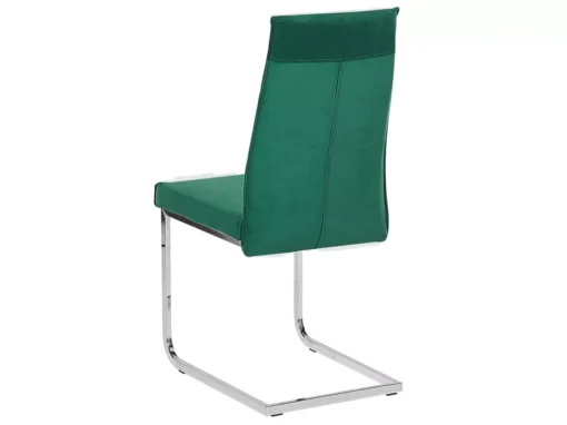 Lot De 2 Chaises De Cuisine En Velours Vert ROCKFORD -Meilleur Meubles Magasin chaise 17165919