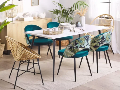 Lot De 2 Chaises De Salle à Manger En Velours Bleu VIVIAN -Meilleur Meubles Magasin chaise 17171967