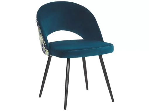 Lot De 2 Chaises De Salle à Manger En Velours Bleu VIVIAN -Meilleur Meubles Magasin chaise 17171971