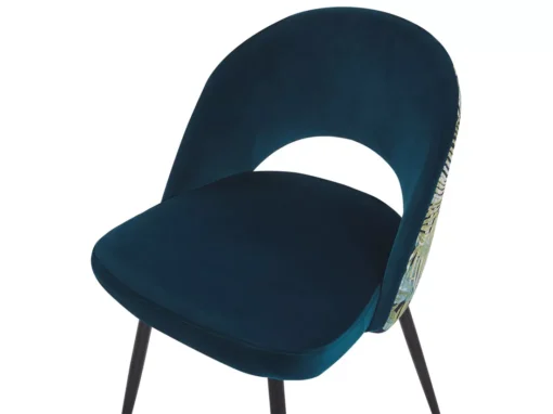 Lot De 2 Chaises De Salle à Manger En Velours Bleu VIVIAN -Meilleur Meubles Magasin chaise 17171977