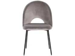 Lot De 2 Chaises De Salle à Manger En Velours Gris COVELO -Meilleur Meubles Magasin chaise 17172037