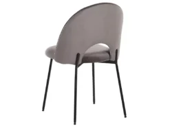 Lot De 2 Chaises De Salle à Manger En Velours Gris COVELO -Meilleur Meubles Magasin chaise 17172039