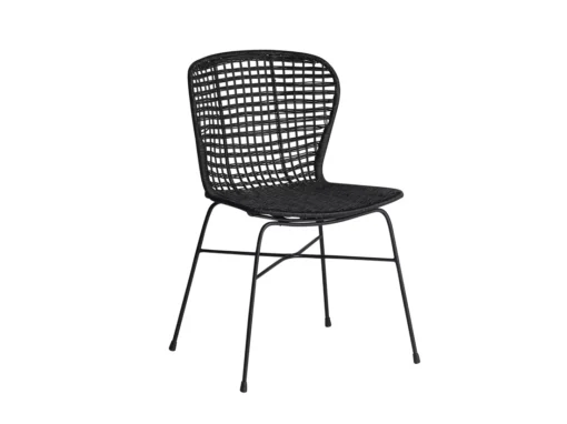 Lot De 2 Chaises En Rotin Noir ELFROS -Meilleur Meubles Magasin chaise 17172195