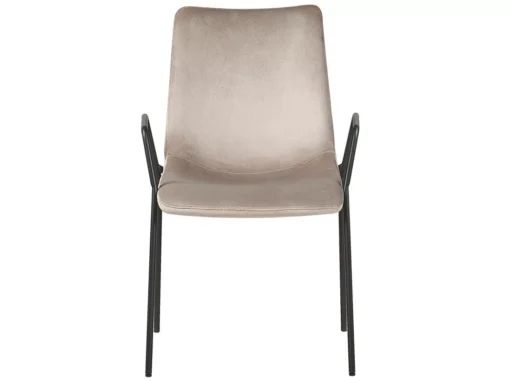 Lot De 2 Chaises De Salle à Manger En Velours Beige Taupe JEFFERSON -Meilleur Meubles Magasin chaise 17172627