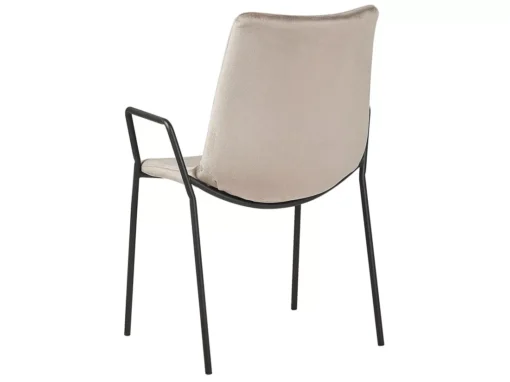 Lot De 2 Chaises De Salle à Manger En Velours Beige Taupe JEFFERSON -Meilleur Meubles Magasin chaise 17172631