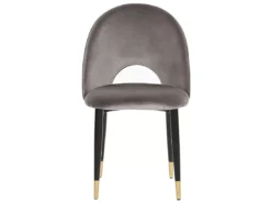 Lot De 2 Chaises En Velours Gris MAGALIA -Meilleur Meubles Magasin chaise 17172795