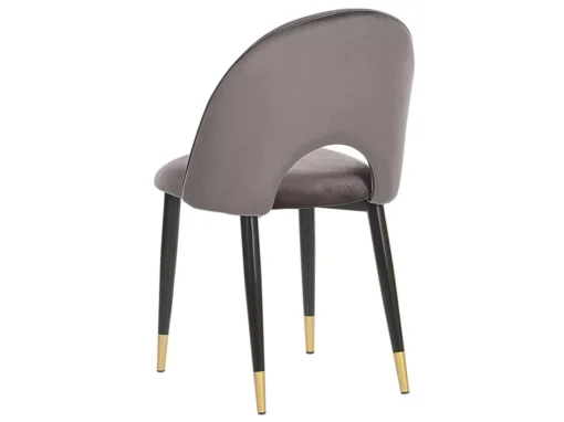 Lot De 2 Chaises En Velours Gris MAGALIA -Meilleur Meubles Magasin chaise 17172797