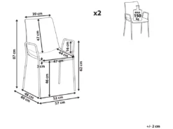 Lot De 2 Chaises De Salle à Manger En Velours Bleu Marine JEFFERSON -Meilleur Meubles Magasin chaise 17172907