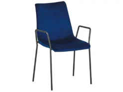 Lot De 2 Chaises De Salle à Manger En Velours Bleu Marine JEFFERSON -Meilleur Meubles Magasin chaise 17172911
