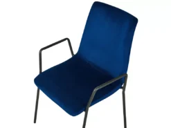 Lot De 2 Chaises De Salle à Manger En Velours Bleu Marine JEFFERSON -Meilleur Meubles Magasin chaise 17172917