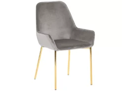 Lot De 2 Chaises En Velours Gris LOVERNA -Meilleur Meubles Magasin chaise 17175319
