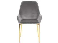 Lot De 2 Chaises En Velours Gris LOVERNA -Meilleur Meubles Magasin chaise 17175323