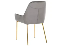 Lot De 2 Chaises En Velours Gris LOVERNA -Meilleur Meubles Magasin chaise 17175325