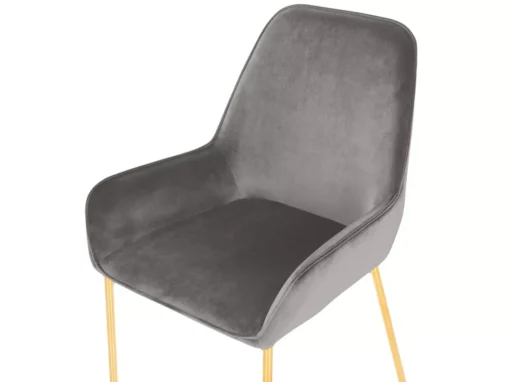 Lot De 2 Chaises En Velours Gris LOVERNA -Meilleur Meubles Magasin chaise 17175327