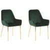 Lot De 2 Chaises En Velours Vert LOVERNA -Meilleur Meubles Magasin chaise 17175771