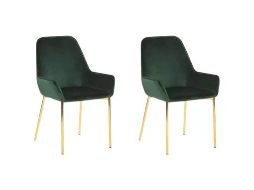Lot De 2 Chaises En Velours Vert LOVERNA -Meilleur Meubles Magasin chaise 17175771