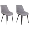 Lot De 2 Chaises En Cuir PU Marron Gris MARIBEL -Meilleur Meubles Magasin chaise 17176255