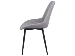 Lot De 2 Chaises En Cuir PU Marron Gris MARIBEL -Meilleur Meubles Magasin chaise 17176265