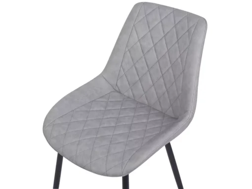 Lot De 2 Chaises En Cuir PU Marron Gris MARIBEL -Meilleur Meubles Magasin chaise 17176269