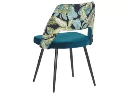 Lot De 2 Chaises De Salle à Manger En Velours Bleu ANSLEY -Meilleur Meubles Magasin chaise 17177283