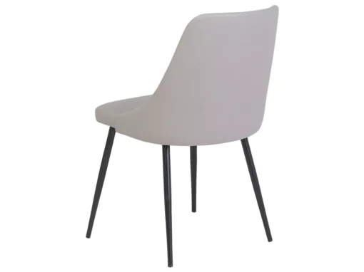 Lot De 2 Chaises En Cuir PU Gris Clair VALERIE -Meilleur Meubles Magasin chaise 17177305