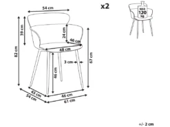 Lot De 2 Chaises De Salle à Manger Noires SUMKLEY -Meilleur Meubles Magasin chaise 17177475