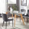 Lot De 2 Chaises En Velours Gris SOLANO -Meilleur Meubles Magasin chaise 17177743