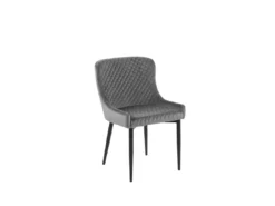 Lot De 2 Chaises En Velours Gris SOLANO -Meilleur Meubles Magasin chaise 17177747