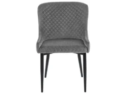 Lot De 2 Chaises En Velours Gris SOLANO -Meilleur Meubles Magasin chaise 17177751