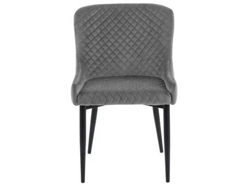 Lot De 2 Chaises En Velours Gris SOLANO -Meilleur Meubles Magasin chaise 17177751