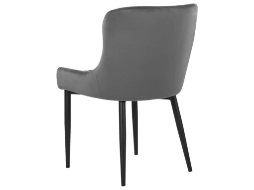 Lot De 2 Chaises En Velours Gris SOLANO -Meilleur Meubles Magasin chaise 17177753