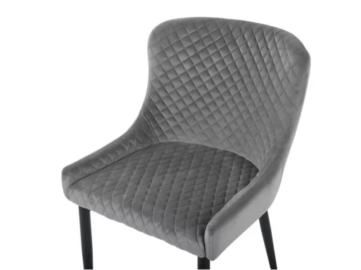 Lot De 2 Chaises En Velours Gris SOLANO -Meilleur Meubles Magasin chaise 17177755