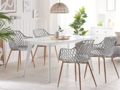 Lot De 2 Chaises De Salle à Manger Grises NASHUA -Meilleur Meubles Magasin chaise 17177821