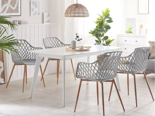 Lot De 2 Chaises De Salle à Manger Grises NASHUA -Meilleur Meubles Magasin chaise 17177821
