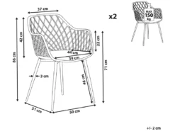 Lot De 2 Chaises De Salle à Manger Grises NASHUA -Meilleur Meubles Magasin chaise 17177827
