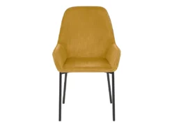 Lot De 2 Chaises De Salle à Manger En Velours Côtelé Jaune LOVERNA -Meilleur Meubles Magasin chaise 17177981