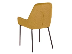 Lot De 2 Chaises De Salle à Manger En Velours Côtelé Jaune LOVERNA -Meilleur Meubles Magasin chaise 17177983
