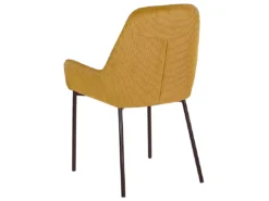 Lot De 2 Chaises De Salle à Manger En Velours Côtelé Jaune LOVERNA -Meilleur Meubles Magasin chaise 17177987