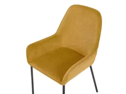 Lot De 2 Chaises De Salle à Manger En Velours Côtelé Jaune LOVERNA -Meilleur Meubles Magasin chaise 17177989