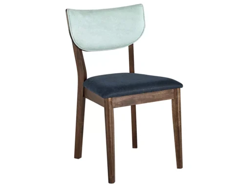 Lot De 2 Chaises De Salle à Manger En Bois Foncé Et Bleu MOKA -Meilleur Meubles Magasin chaise 17219119