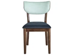 Lot De 2 Chaises De Salle à Manger En Bois Foncé Et Bleu MOKA -Meilleur Meubles Magasin chaise 17219123