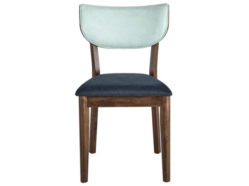 Lot De 2 Chaises De Salle à Manger En Bois Foncé Et Bleu MOKA -Meilleur Meubles Magasin chaise 17219123