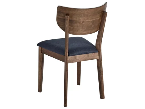 Lot De 2 Chaises De Salle à Manger En Bois Foncé Et Bleu MOKA -Meilleur Meubles Magasin chaise 17219125