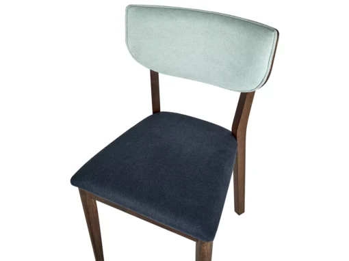 Lot De 2 Chaises De Salle à Manger En Bois Foncé Et Bleu MOKA -Meilleur Meubles Magasin chaise 17219127