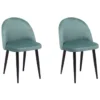 Lot De 2 Chaises En Velours Vert VISALIA -Meilleur Meubles Magasin chaise 17475273