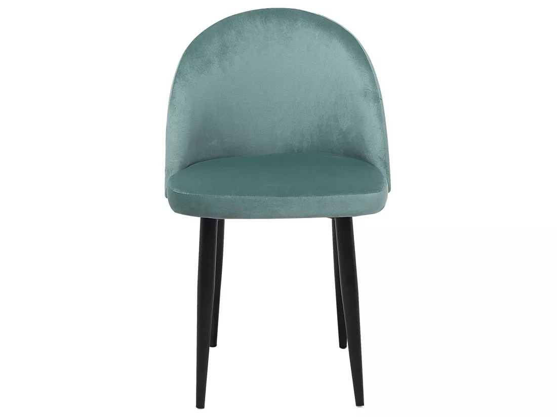 Lot De 2 Chaises En Velours Vert VISALIA 6 Lot De 2 Chaises En Velours Vert VISALIA – Image 4