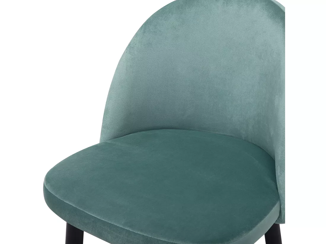Lot De 2 Chaises En Velours Vert VISALIA 11 Lot De 2 Chaises En Velours Vert VISALIA – Image 9