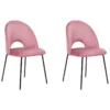 Lot De 2 Chaises De Salle à Manger En Velours Rose COVELO -Meilleur Meubles Magasin chaise 17475309