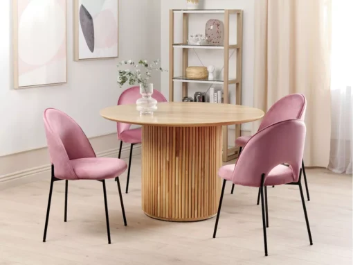 Lot De 2 Chaises De Salle à Manger En Velours Rose COVELO -Meilleur Meubles Magasin chaise 17475311
