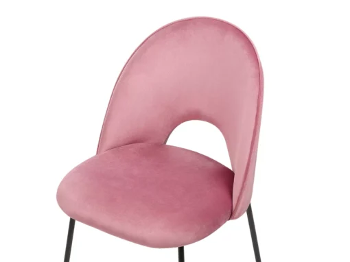 Lot De 2 Chaises De Salle à Manger En Velours Rose COVELO -Meilleur Meubles Magasin chaise 17475321
